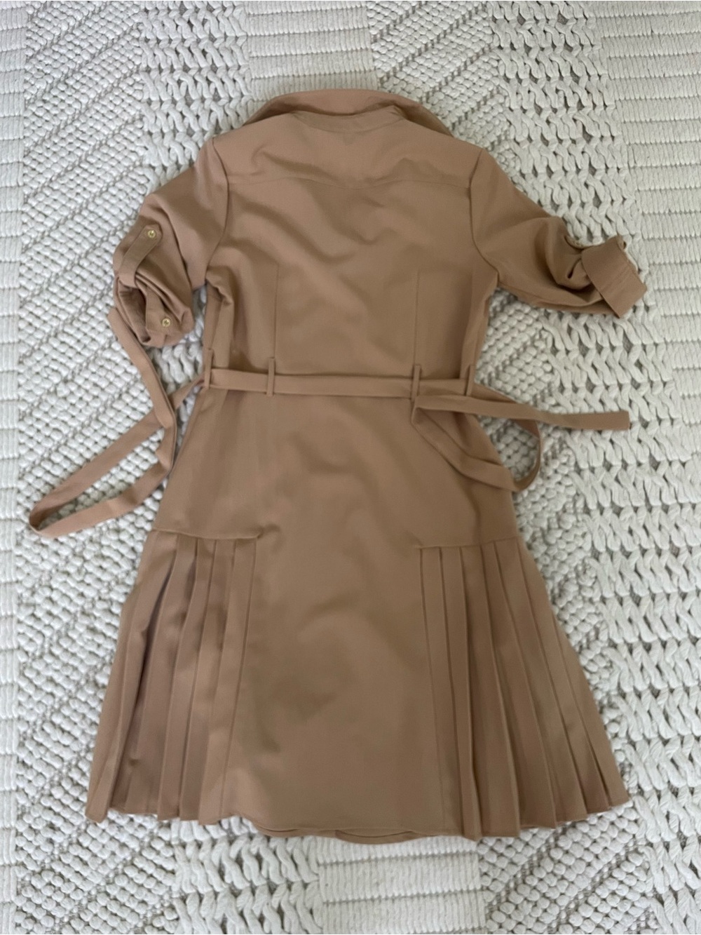 Pleated Button-Front Shirt Dress - Picture 2 of 4